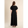 Robe ETE, longue noire, col v MOLLY BRACKEN