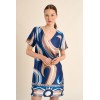 Robe ETE, courte imprimé bleu MOLLY BRACKEN