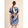 Robe ETE, courte imprimé bleu MOLLY BRACKEN