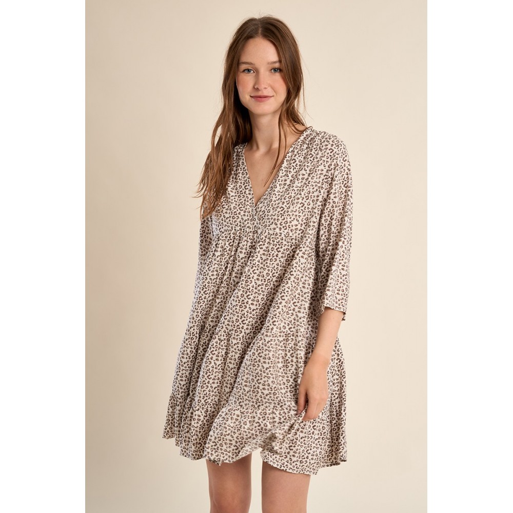 Robe ETE courte imprimée léopard MOLLY BRACKEN