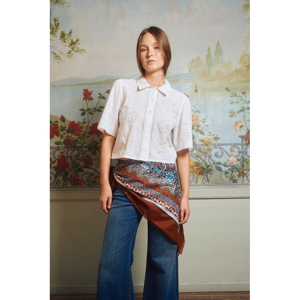 Chemise ETE en coton, broderies ajourées MOLLY BRACKEN