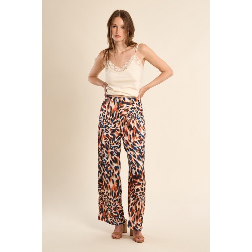 Pantalon ETE femme droit, imprimé MOLLY BRACKEN