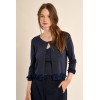 Cardigan ETE femme, ouvert, fantaisie marine MOLLY BRACKEN