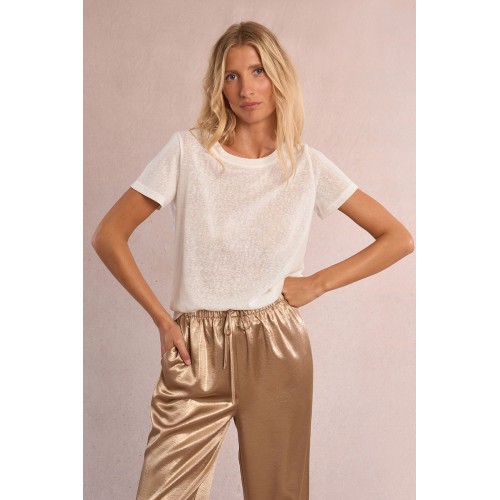 T-shirt ETE femme pailleté en semi-transparence MOLLY BRACKEN