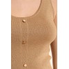 Débardeur ETE femme en maille, boutons fantaisies MOLLY BRACKEN