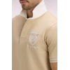 Maillot ETE à manches courtes en jersey de coton beige écusson brodé