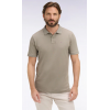 Polo ETE à manches courtes en coton kaki coupe regular