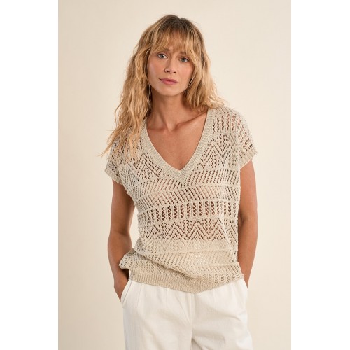 T-shirt ETE femme en maille, décontracté MOLLY BRACKEN