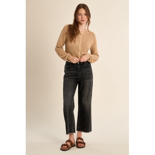 Cardigan ETE femme en maille, col rond MOLLY BRACKEN