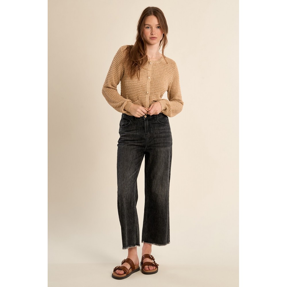 Cardigan ETE femme en maille, col rond MOLLY BRACKEN