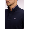 Polo ETE à manches courtes en piqué coton marine broderie dos