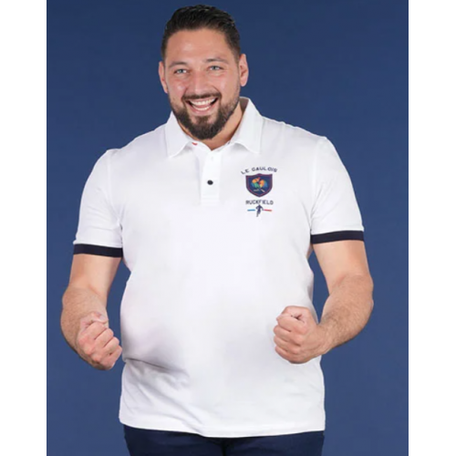 Polo blanc à manches courtes Ruckfield x Astérix