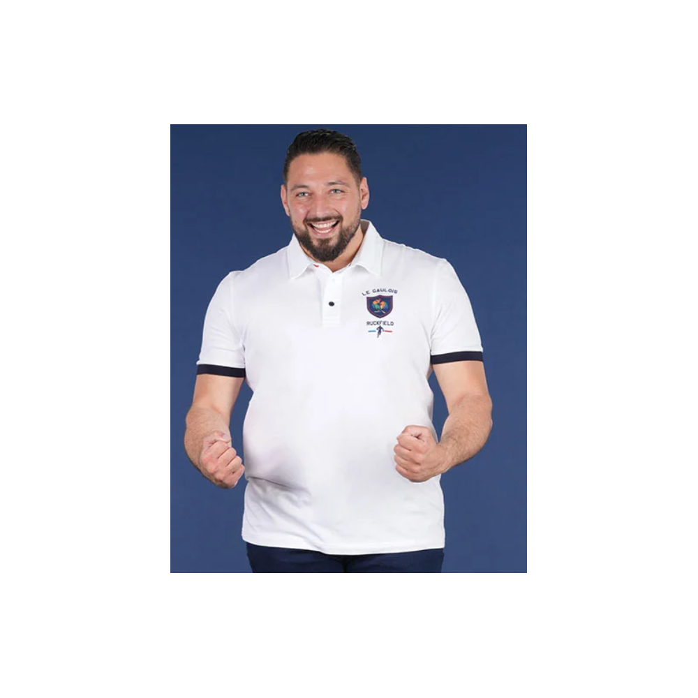 Polo blanc à manches courtes Ruckfield x Astérix