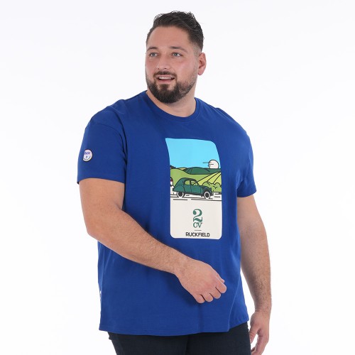 T-shirt ETE bleu à manches courtes Ruckfield x 2CV
