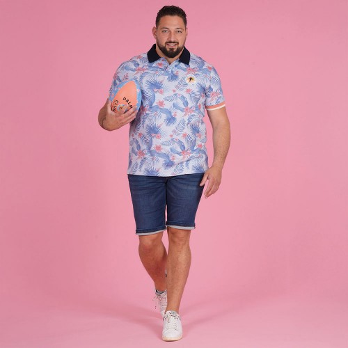 Polo ETE à manches courtes Palm Beach Ruckfield bleu clair