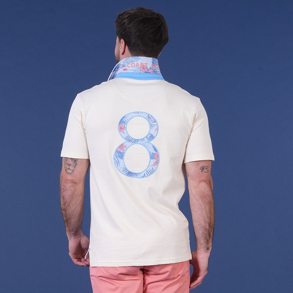 Polo à manches courtes blanc cassé Ruckfield Palm Beach