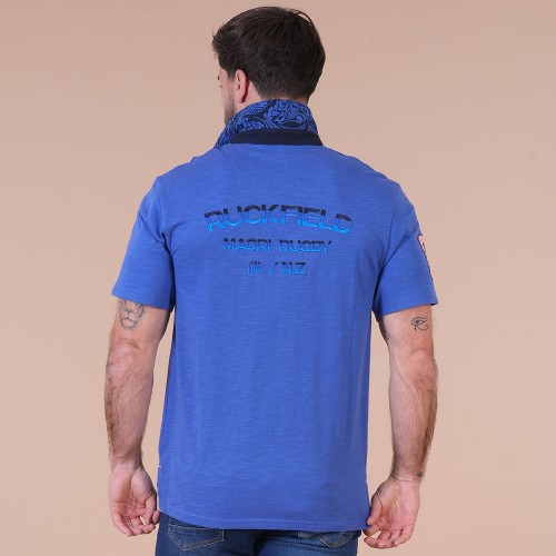 Polo à manches courtes bleu foncé Ruckfield Maori Rugby