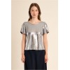 T-shirtETE femme, dos nu, effet métallisé MOLLY BRACKEN
