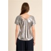 T-shirtETE femme, dos nu, effet métallisé MOLLY BRACKEN