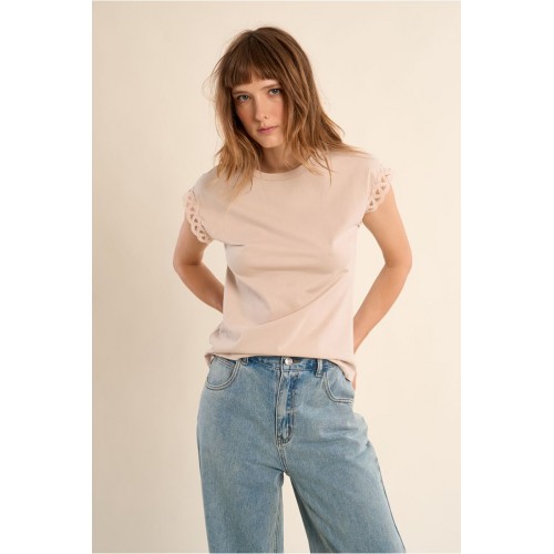 T-shirt ETE femme, manches ajourées MOLLY BRACKEN