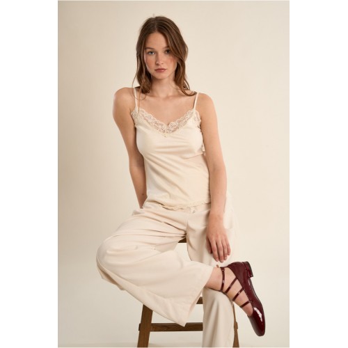 Caraco ETE femme, en dentelle ivoire MOLLY BRACKEN