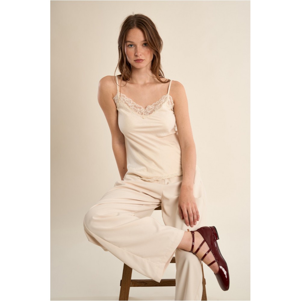 Caraco ETE femme, en dentelle ivoire MOLLY BRACKEN