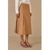 Jupe ETE midi camel, oeillets SOUVENIR