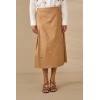 Jupe ETE midi camel, oeillets SOUVENIR