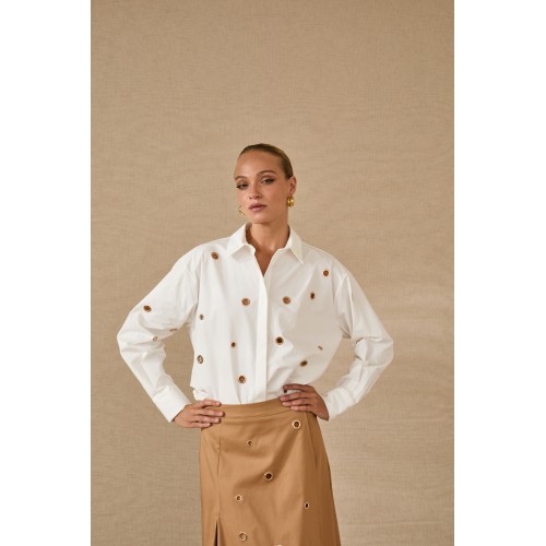 Chemise ETE femme, œillets doré SOUVENIR