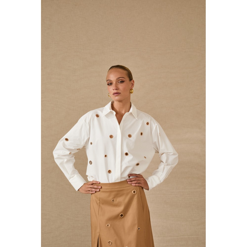 Chemise ETE femme, œillets doré SOUVENIR