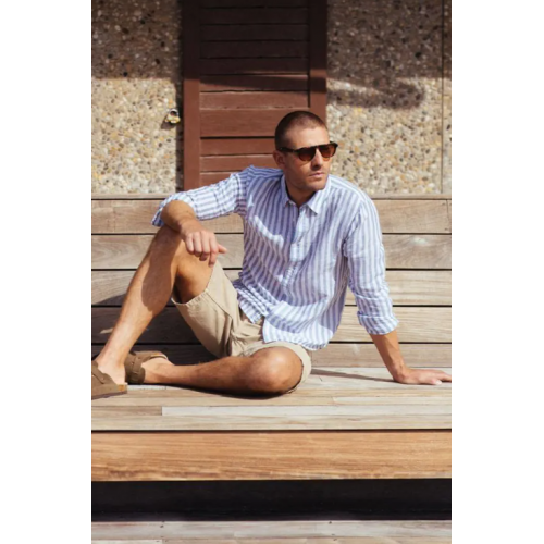 Chemise ETE homme, Lika rayé ciel LE TEMPS DES CERISES