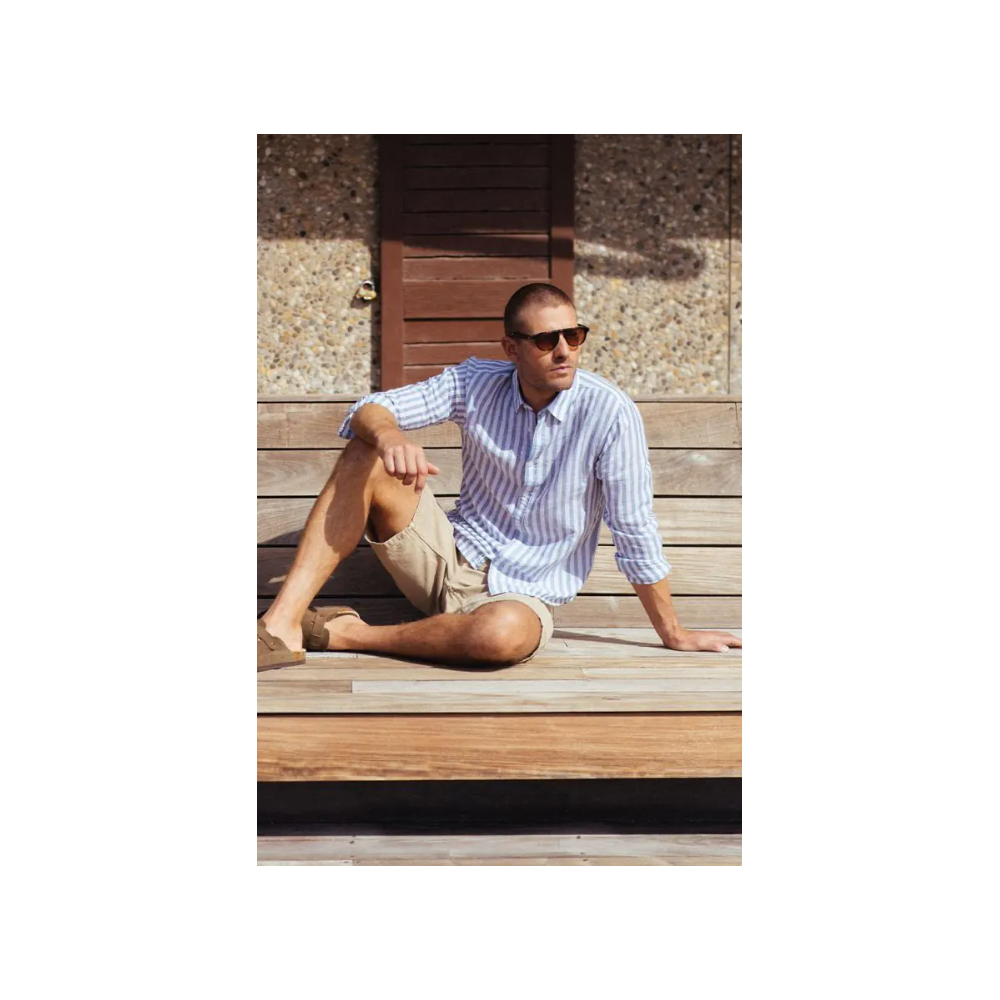 Chemise ETE homme, Lika rayé ciel LE TEMPS DES CERISES