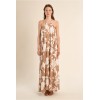 Robe longue, imprimée beige et ivoire MOLLY BRACKEN
