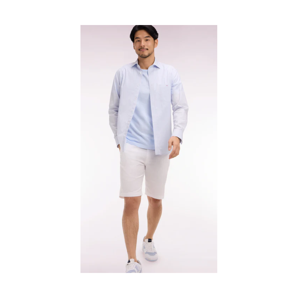 Bermuda ETE chino, en gabardine stretch blanc EDEN PARK