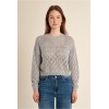 Pull ETE Molly en maille manches longues en semi-transparence