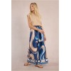Pantalon été femme, large imprimé bleu MOLLY BRACKEN