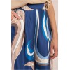 Pantalon été femme, large imprimé bleu MOLLY BRACKEN