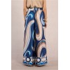 Pantalon été femme, large imprimé bleu MOLLY BRACKEN