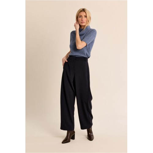 Pantalon HIVER femme, tailleur barrel marine MOLLY BRACKEN