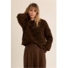 Pull femme HIVER, léopard en maille irisée marron MOLLY BRACKEN