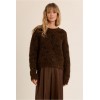 Pull femme HIVER, léopard en maille irisée marron MOLLY BRACKEN
