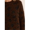 Pull femme HIVER, léopard en maille irisée marron MOLLY BRACKEN