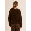 Pull femme HIVER, léopard en maille irisée marron MOLLY BRACKEN