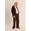 Long gilet femme HIVER, en maille marron MOLLY BRACKEN