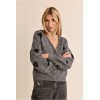 Cardigan femme HIVER, manches ballon, motif cœur MOLLY BRACKEN