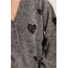 Cardigan femme HIVER, manches ballon, motif cœur MOLLY BRACKEN