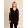 Pull femme HIVER, manches dentelle noir MOLLY BRACKEN