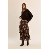 Pull femme HIVER, en maille marron, col V MOLLY BRACKEN
