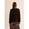 Pull femme HIVER, en maille marron, col V MOLLY BRACKEN