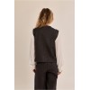 Gilet femme HIVER, droit sans manches anthracite MOLLY BRACKEN